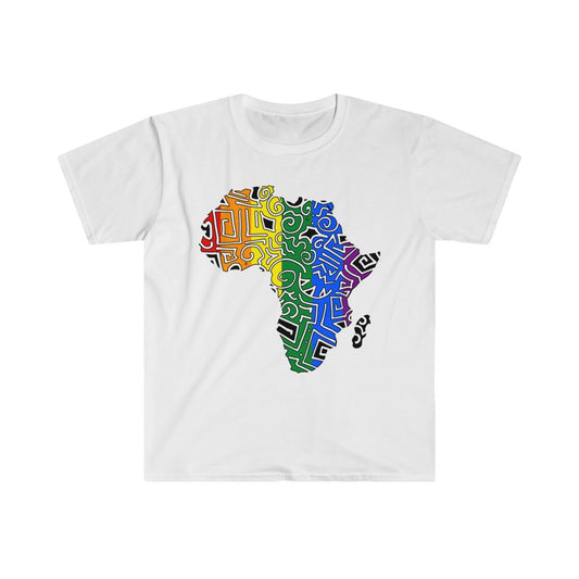 Tribal Pattern Pride African Map Unisex Softstyle T-Shirt