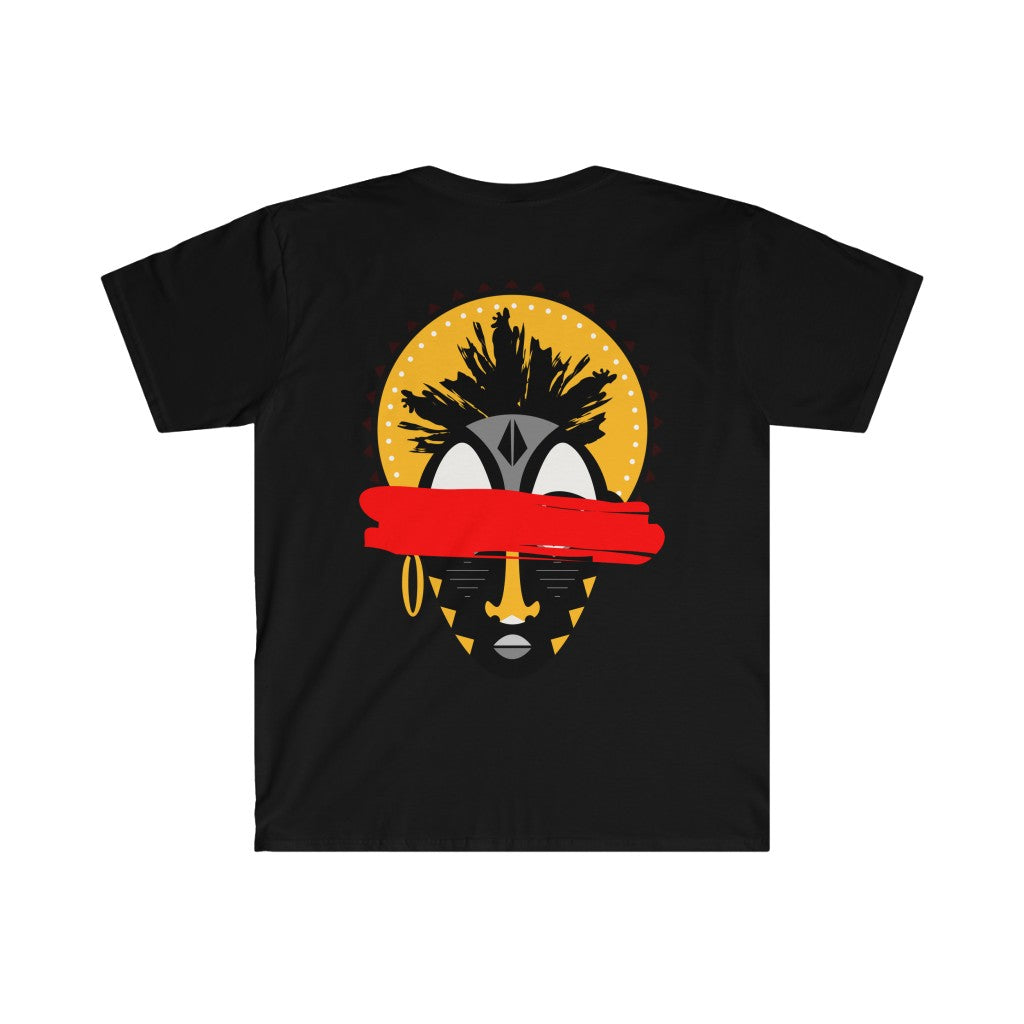 See No Evil Tribal African Mask Unisex Softstyle T-Shirt
