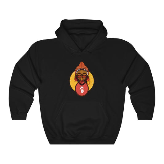 Tribal African Mask Unisex Heavy Blend™ Hooded Sweatshirt