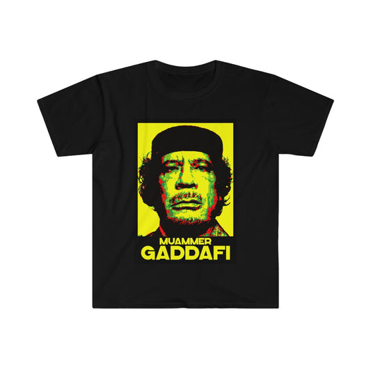 Iconic Black African Leaders, Muammar Gaddafi Unisex Softstyle T-Shirt