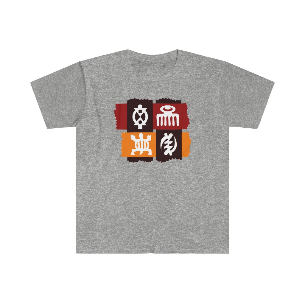 Adinkra, African Symbol, Tribal Unisex Softstyle T-Shirt