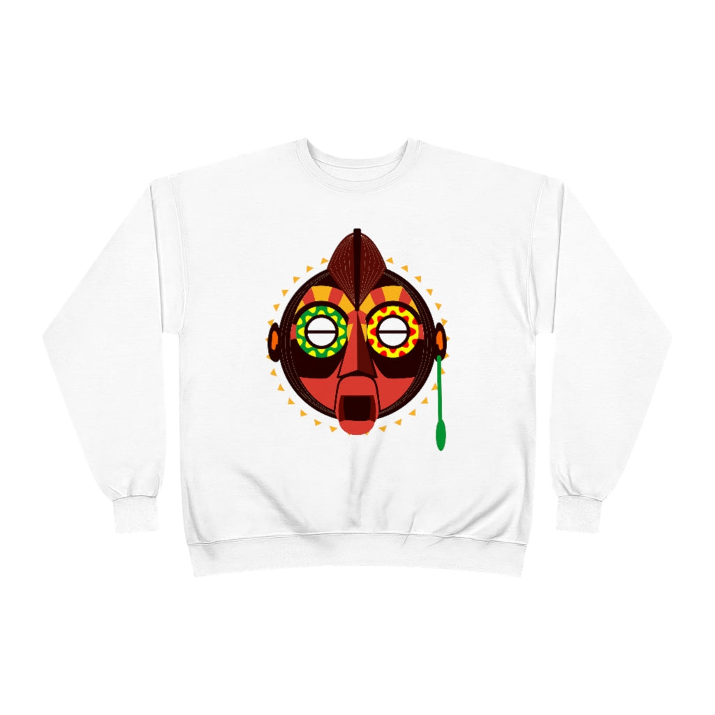 Tribal African Mask Unisex EcoSmart® Crewneck Sweatshirt