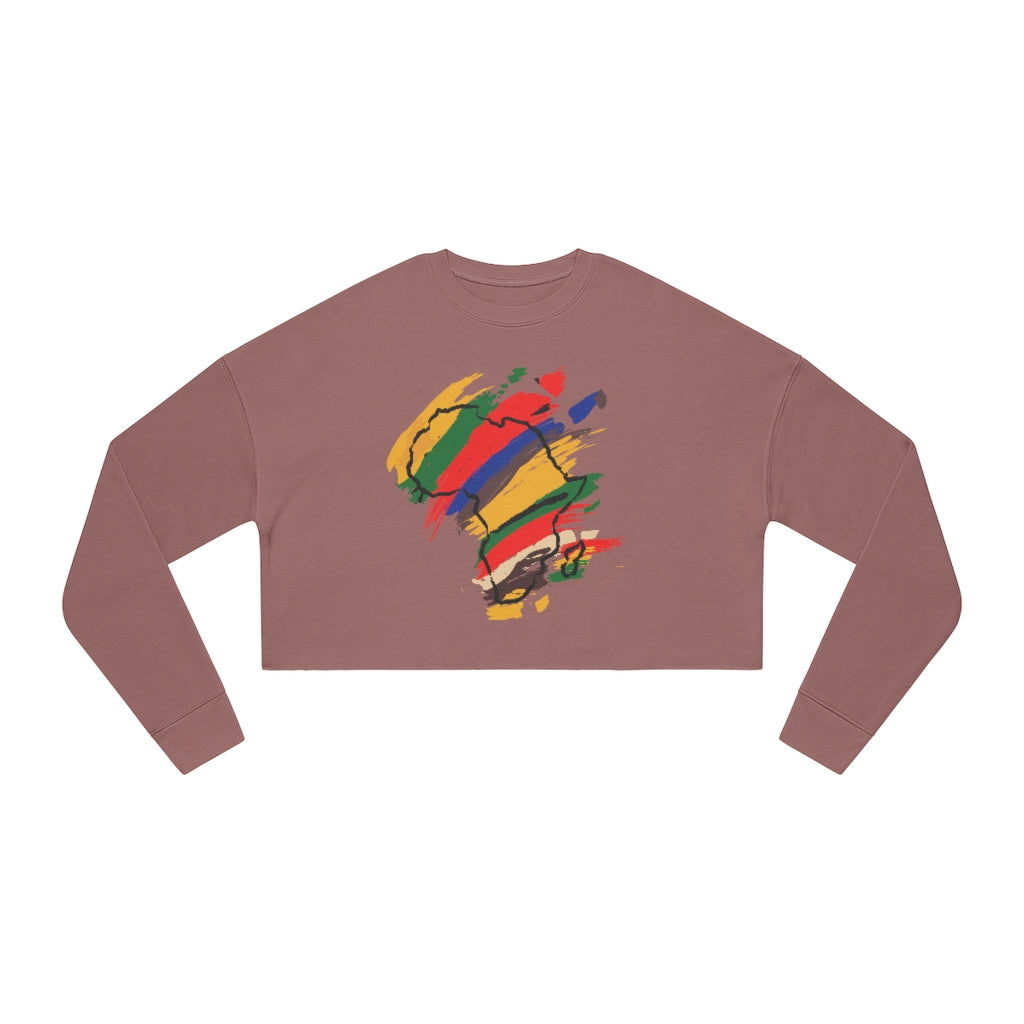 Tribal Color African Cropped Sweatshirt