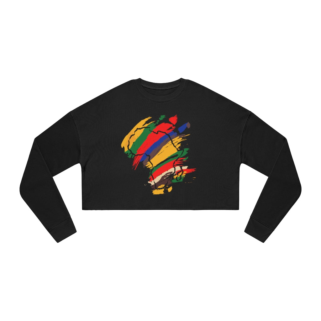 Tribal Color African Cropped Sweatshirt