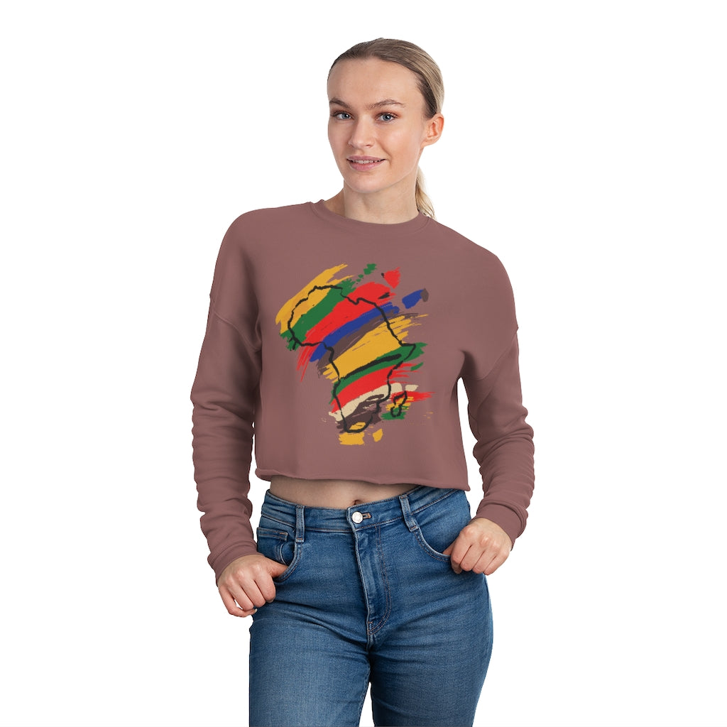 Tribal Color African Cropped Sweatshirt